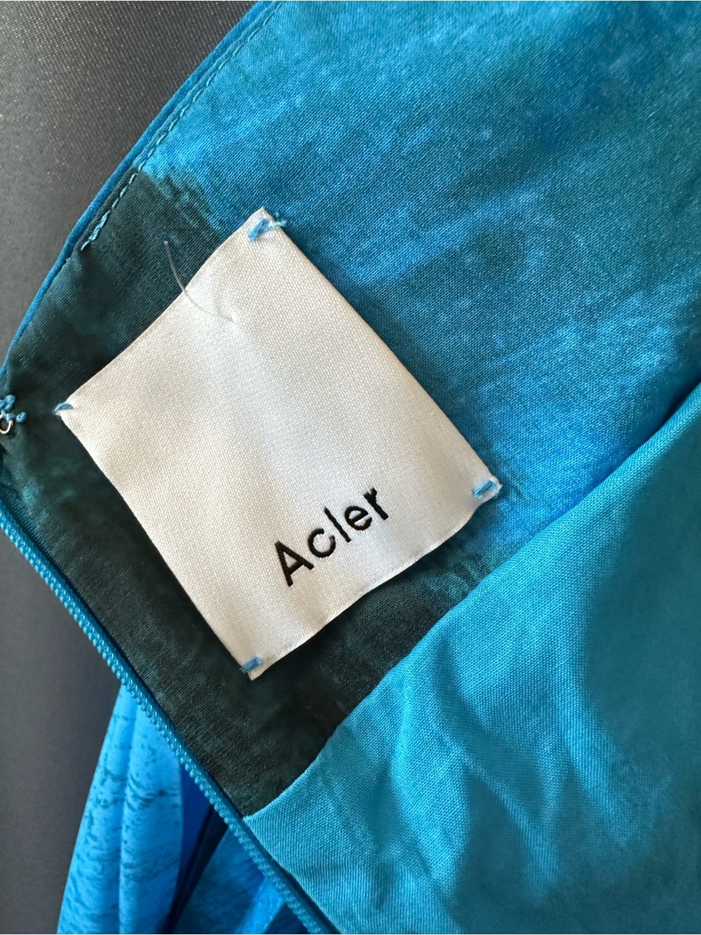 Acler Blue Teal Pleated Halter Maxi Dress - Picture 11 of 13